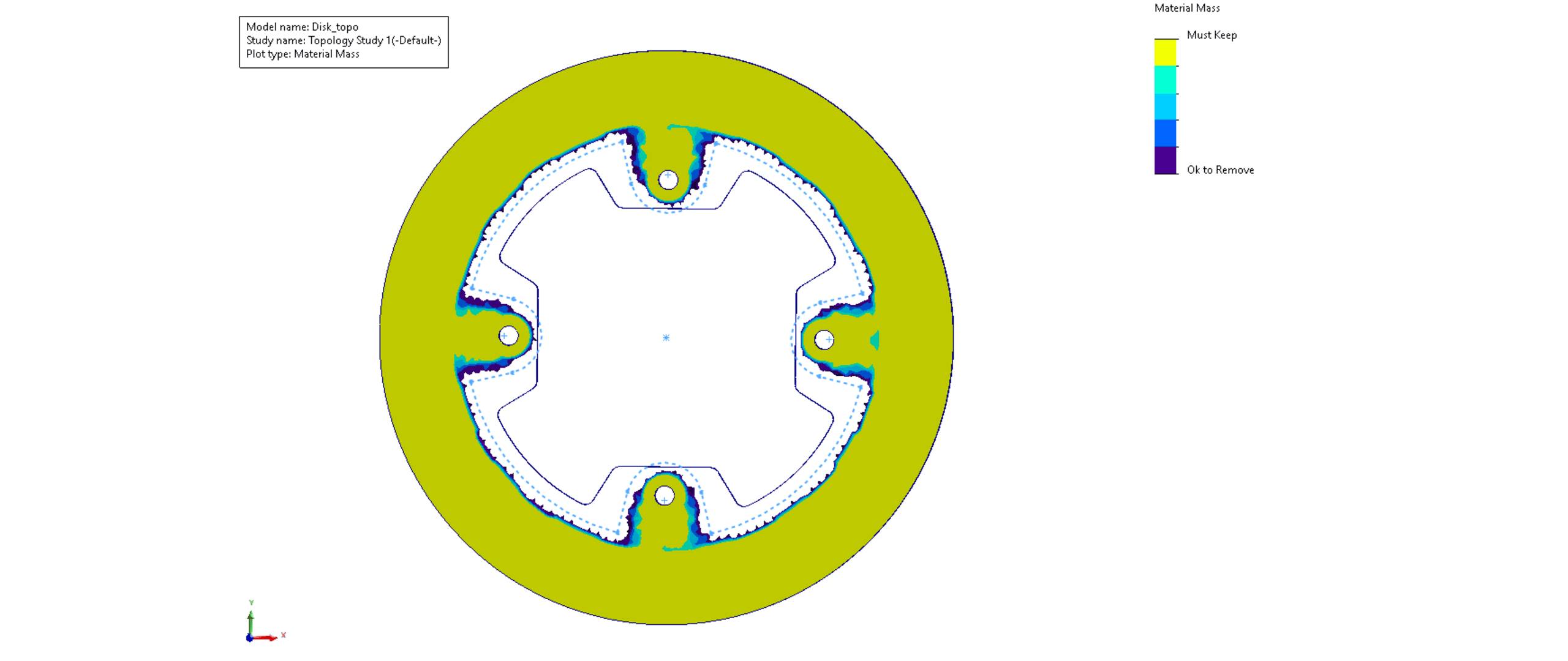Topology optimization — material removal